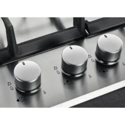AEG HGB75400SM 75cm Gas Hob - Stainless Steel 7 AEG HGB75400SM 75cm Gas Hob - Stainless Steel -Kitchen Series Shop aed hgb75400sm gas dials functions close up view