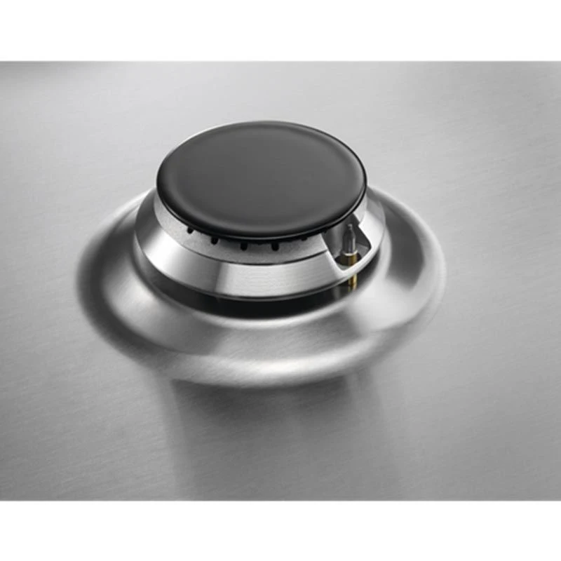 AEG HGB75400SM 75cm Gas Hob - Stainless Steel AEG HGB75400SM 75cm Gas Hob - Stainless Steel -Kitchen Series Shop aed hgb75400sm small capped gas outlet front view