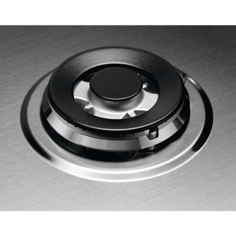 AEG HGB75400SM 75cm Gas Hob - Stainless Steel AEG HGB75400SM 75cm Gas Hob - Stainless Steel -Kitchen Series Shop aed hgb75400sm uncapped gas outlet front view