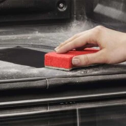 AEG BSK577221M Built-In Single Pyrolytic Oven W/Steam Crisp - Stainless Steel -Kitchen Series Shop aeg bsk577221m easy cleaning feature front close up view