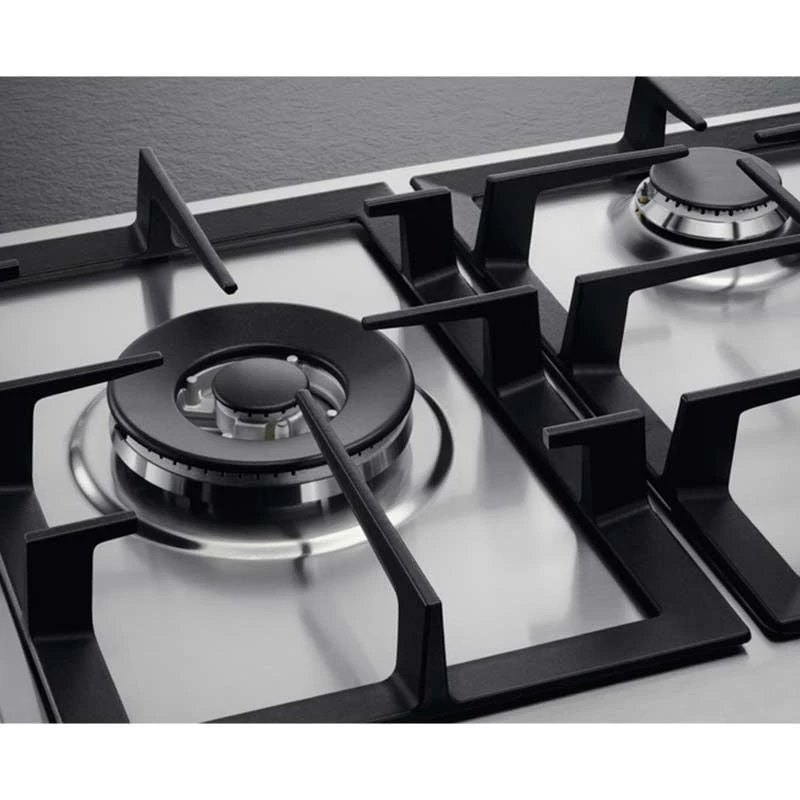AEG HGB95522YM 90cm Gas Hob - Stainless Steel AEG HGB95522YM 90cm Gas Hob - Stainless Steel -Kitchen Series Shop aeg hgb95522ym top gas hob grill close up view