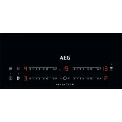 AEG IKE84441FB 80cm Induction Hob - Black -Kitchen Series Shop aeg ike84441fb digital functions panel close up view