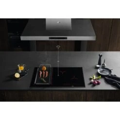AEG IKE84441FB 80cm Induction Hob - Black -Kitchen Series Shop aeg ike84441fb kitchen setup top front view