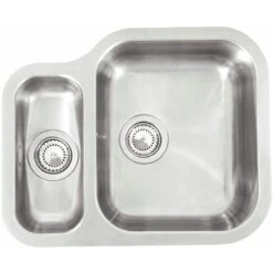 Reginox Alaska 1.5 Bowl Stainless Steel Kitchen Sink - Main Bowl Right - ALASKA MBR