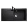 Rangemaster Andesite 1 Bowl Igneous Granite Kitchen Sink - Ash Black - AND1051AS/ -Kitchen Series Shop and1051as rmaster