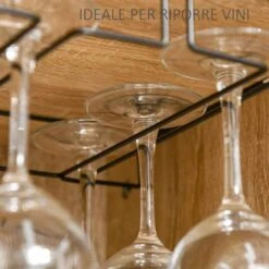 HOMCOM Freestanding Wine Rack & Glass Holder - Brown - 801-205 4 HOMCOM Freestanding Wine Rack & Glass Holder - Brown - 801-205 -Kitchen Series Shop aou49717dc442143a.jpg
