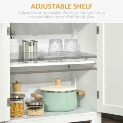 HOMCOM Freestanding Kitchen Storage Cupboard - White - 835-513 -Kitchen Series Shop aowb1018595c283d0.jpg