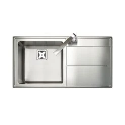 Rangemaster Arlington 1 Bowl Stainless Steel Kitchen Sink - AR9851R/
