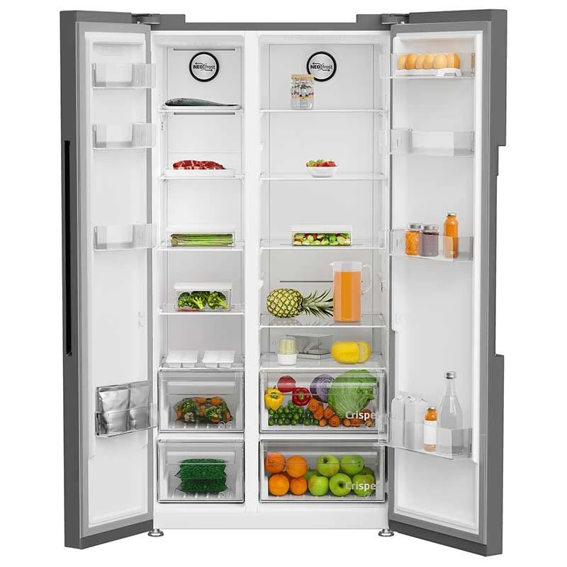 Beko ASL1342S Freestanding American Style Fridge Freezer - Silver Beko ASL1342S Freestanding American Style Fridge Freezer - Silver -Kitchen Series Shop b e beko asl1342s 2