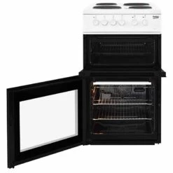 Beko KD533AW 50cm Electric Double Cavity Sealed Plate Cooker - White -Kitchen Series Shop b e beko kd533aw 2