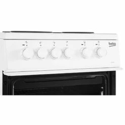 Beko KD533AW 50cm Electric Double Cavity Sealed Plate Cooker - White -Kitchen Series Shop b e beko kd533aw 5