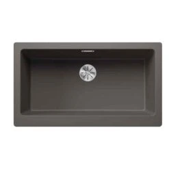 Blanco VINTERA XL 9 Silgranit 1 Bowl Kitchen Sink With Manual InFino Waste - Volcano Grey - 526800
