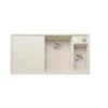 Blanco AXIA III 6 S RH Silgranit 1.5 Bowl Inset Kitchen Sink With Drain Remote Control - Soft White - 527045 -Kitchen Series Shop b l blanco 527045