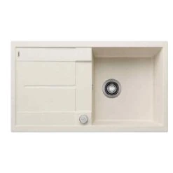 Blanco METRA 5 S Silgranit 1 Bowl Inset Reversible Kitchen Sink - Soft White - 527109