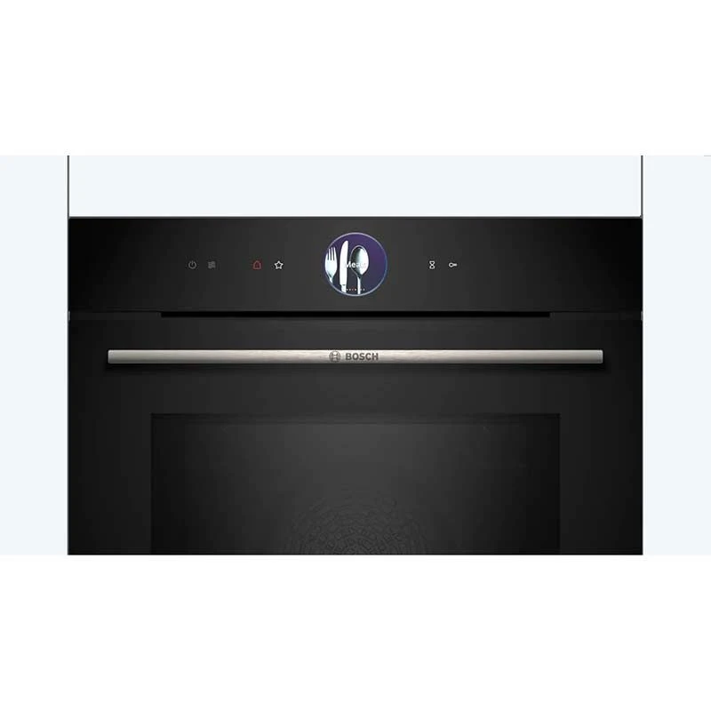 Bosch HMG7764B1B Series 8 Built-In Oven With Microwave Function & Home Connect - Black Bosch HMG7764B1B Series 8 Built-In Oven With Microwave Function & Home Connect - Black -Kitchen Series Shop b o bosch hmg7764b1b series 8 oven microwave control screen