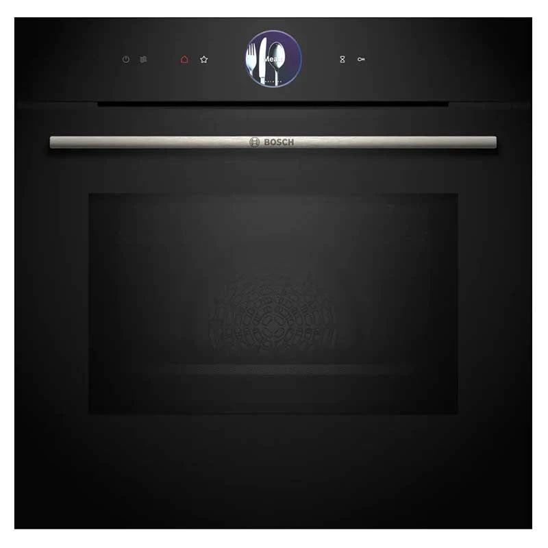 Bosch HMG7764B1B Series 8 Built-In Oven With Microwave Function & Home Connect - Black Bosch HMG7764B1B Series 8 Built-In Oven With Microwave Function & Home Connect - Black -Kitchen Series Shop b o bosch hmg7764b1b series 8 oven microwave front view