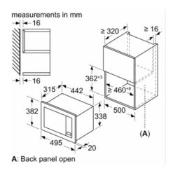 Bosch Series 2 BFL523MS3B Built-In Microwave - Black Steel -Kitchen Series Shop b o bosch bfl523ms3b 4