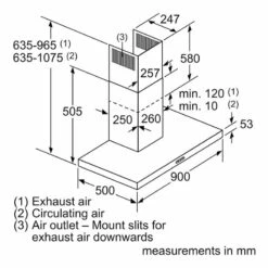 Bosch Series 2 DWB94BC50B 90cm Chimney Cooker Hood - Brushed Steel -Kitchen Series Shop b o bosch dwb94bc50b dims
