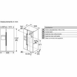 Bosch Series 6 KAD93VBFPG Free-Standing Frost Free American Fridge Freezer - Black -Kitchen Series Shop b o bosch kad93vbfpg dims