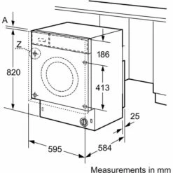 Bosch Series 4 WKD28352GB Built-In 7/4kg 1400rpm Washer Dryer - White -Kitchen Series Shop b o bosch wkd28352gb dims