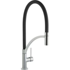Prima+ Swan Neck Single Lever Mixer Tap With Pull Out Spray - Black - BPR710