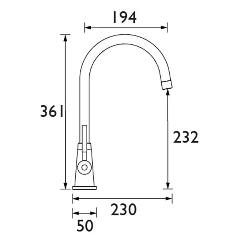 Bristan Dune Monobloc Kitchen Mixer Tap - Chrome - DU SNK C Bristan Dune Monobloc Kitchen Mixer Tap - Chrome - DU SNK C -Kitchen Series Shop b r bristan dune du snk c dimensions