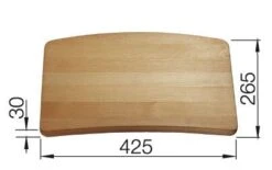 Blanco Beech Wood Food Board 265mm X 425mm - Wood - BL215006