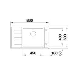 Blanco ANDANO XL 6 S-IF Compact 1 Bowl Inset Stainless Steel Kitchen Sink With Remote Control InFino Drain System - Satin Polish - 523002 -Kitchen Series Shop blaco 523002 dimensions