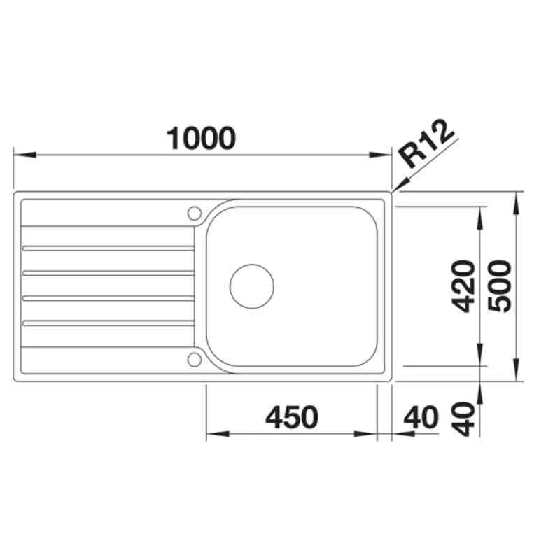 Blanco LIVIT XL 6 S 1 Bowl Inset Stainless Steel Reversible Kitchen Sink - Brushed Finish - 453364 Blanco LIVIT XL 6 S 1 Bowl Inset Stainless Steel Reversible Kitchen Sink - Brushed Finish - 453364 -Kitchen Series Shop blanco livit 453364 dimensions