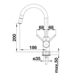 Blanco MIDA-S Pull-Out Spout Silgranit-Look Kitchen Tap - Coffee - BM3121CE -Kitchen Series Shop blanco mida s 521461 dimensions