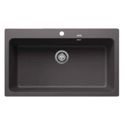 Blanco NAYA XL 9 1 Bowl Inset Silgranit Kitchen Sink - Rock Grey - 521813