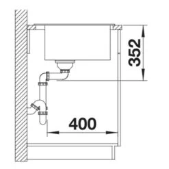Blanco NAYA XL 9 Silgranit 1 Bowl Inset Kitchen Sink - Soft White - 527133 -Kitchen Series Shop blanco naya 527133 dimensions 1