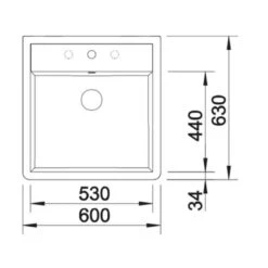 Blanco PANOR 60 1 Bowl Inset Ceramic Kitchen Sink - Chrystal White - 514486 -Kitchen Series Shop blanco panor 514486 dimensions