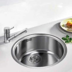 Blanco RONDO SOL-IF 1 Bowl Inset Stainless Steel Kitchen Sink - Brushed Finish - 514647