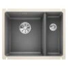Blanco SUBLINE 350/150-U 1.5 LH Bowl Undermount Ceramic Kitchen Sink With Manual InFino Waste - Basalt - 523746 -Kitchen Series Shop blanco subline 523746