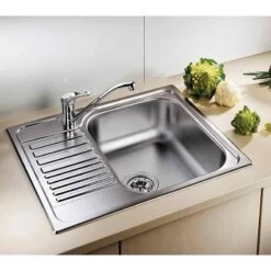 Blanco TIPO 45 S Mini 1 Bowl Inset Stainless Steel Reversible Kitchen Sink - 456467