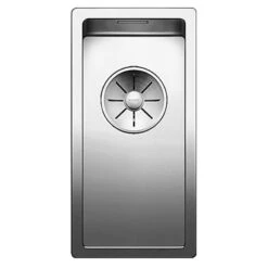 Blanco CLARON 180-U 1 Bowl Undermount Stainless Steel Kitchen Sink With Manual InFino Drain System - Satin Polish - 521565