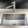 Blanco CLARON 550-U 1 Bowl Undermount Stainless Steel Kitchen Sink With Manual InFino Waste - Satin Polish - 521579 1 Blanco CLARON 550-U 1 Bowl Undermount Stainless Steel Kitchen Sink With Manual InFino Waste - Satin Polish - 521579 -Kitchen Series Shop blanco 521579 1