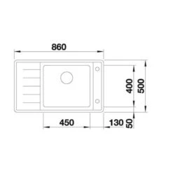 Blanco ANDANO XL 6 S-IF Compact 1 Bowl Inset Stainless Steel Kitchen Sink With Remote Control InFino Drain System - Satin Polish - 523001 -Kitchen Series Shop blanco 523001 dimensions