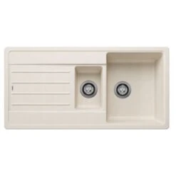 Blanco Legra 6 S Silgranit 1.5 Bowl Inset Reversible Kitchen Sink - Soft White - 527088