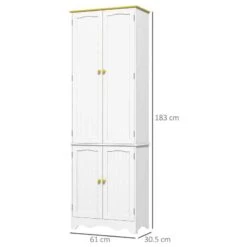 HOMCOM 4-Door Freestanding Kitchen Storage Unit - White - 835-663BN -Kitchen Series Shop bnc29c18a3b718f00.jpg