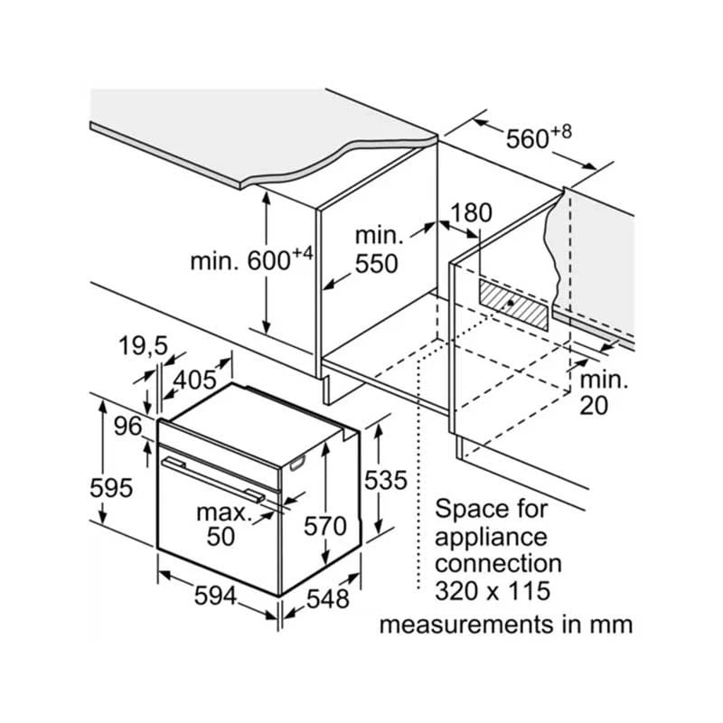 Bosch Series 4 HBS534BW0B Built-In Single Electric Oven - White Bosch Series 4 HBS534BW0B Built-In Single Electric Oven - White -Kitchen Series Shop bosch hbs534bw0b 5