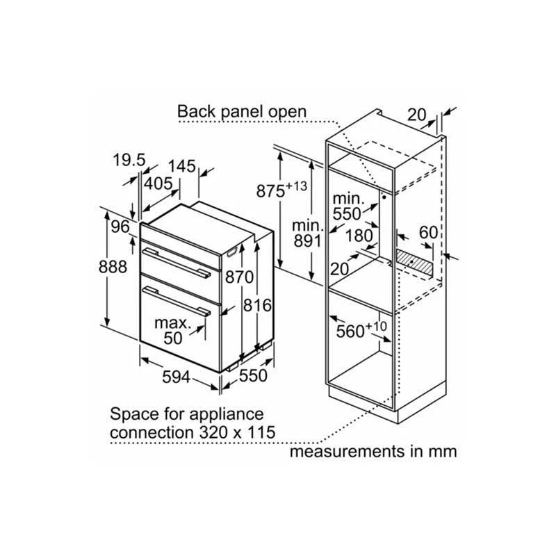 Bosch Series 6 MBA5575S0B Built-In Double Electric Oven - Stainless Steel Bosch Series 6 MBA5575S0B Built-In Double Electric Oven - Stainless Steel -Kitchen Series Shop bosch mba5575s0b 6
