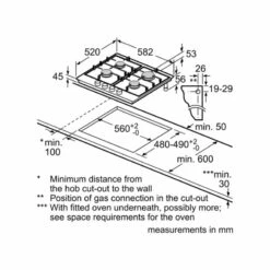 Bosch Series 4 PGP6B5B90 60cm Gas Hob - Stainless Steel -Kitchen Series Shop bosch pgp6b5b90 6