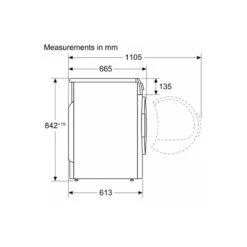 Bosch Series 4 WTH85222GB Free-Standing 8kg Condenser Tumble Dryer - White -Kitchen Series Shop bosch wth85222gb 9