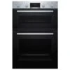 Bosch Series 2 MHA133BR0B Built-In Double Electric Oven - Brushed Steel -Kitchen Series Shop bosch mha133br0b series 2 built in double electric oven