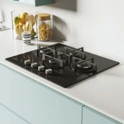 Candy CVG6DPB 60cm Gas On Glass Hob - Black Glass -Kitchen Series Shop c a candy cvg6dpb 60cm gas on glass hob lifestyle6