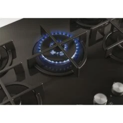 Candy CVG74WPB 75cm Gas Hob - Black Glass -Kitchen Series Shop c a candy cvg74wpb 75cm gas hob black glass burner