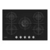 Candy CVG74WPB 75cm Gas Hob - Black Glass