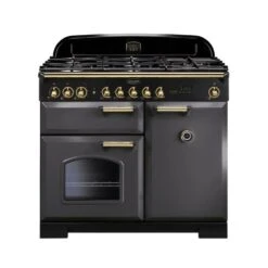Rangemaster Classic Deluxe 100 Dual Fuel Slate Brass - CDL100DFFSL/B